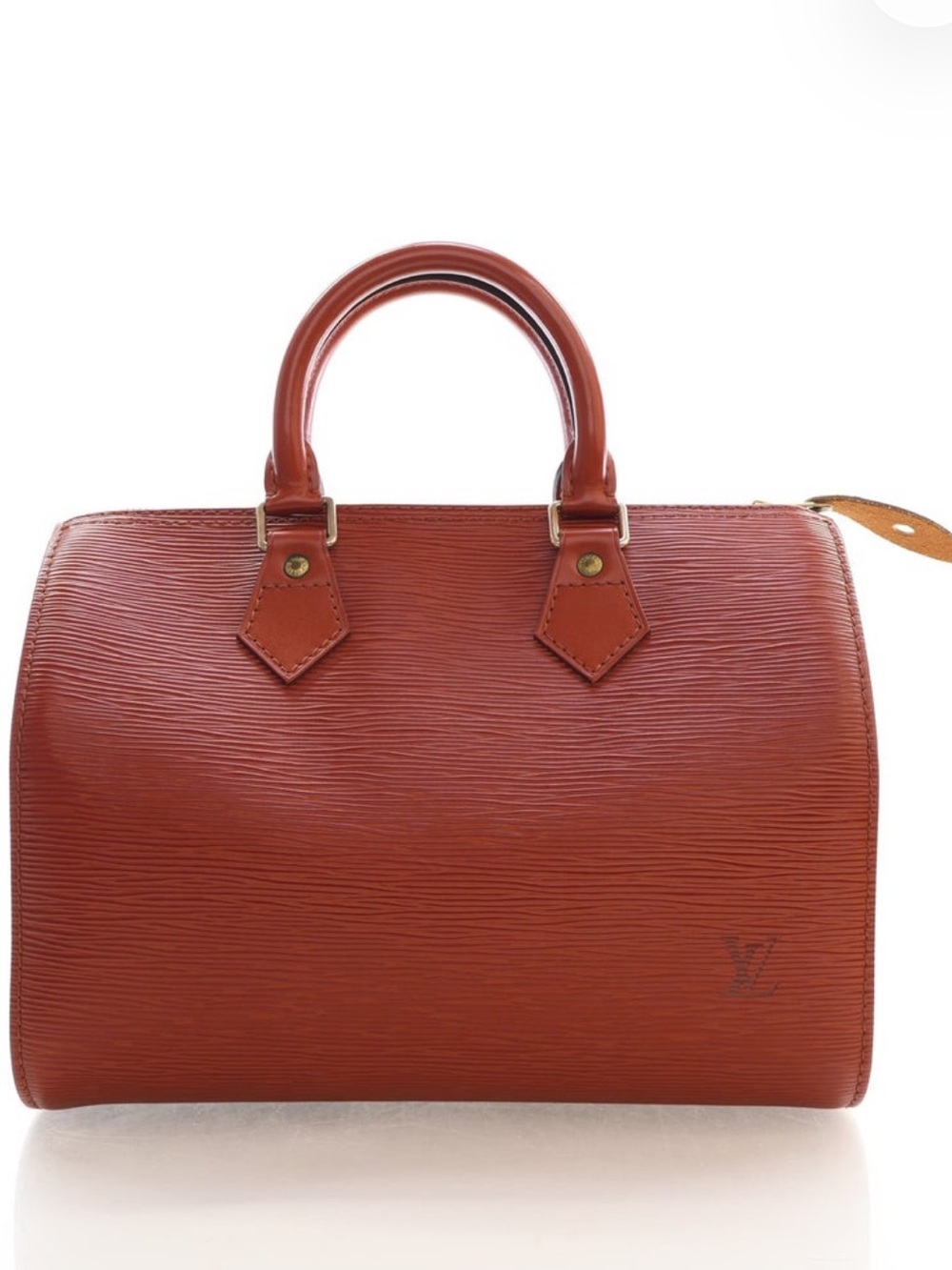 Louis Vuitton Speedy 25 Calfskin Brown Bag with Lock